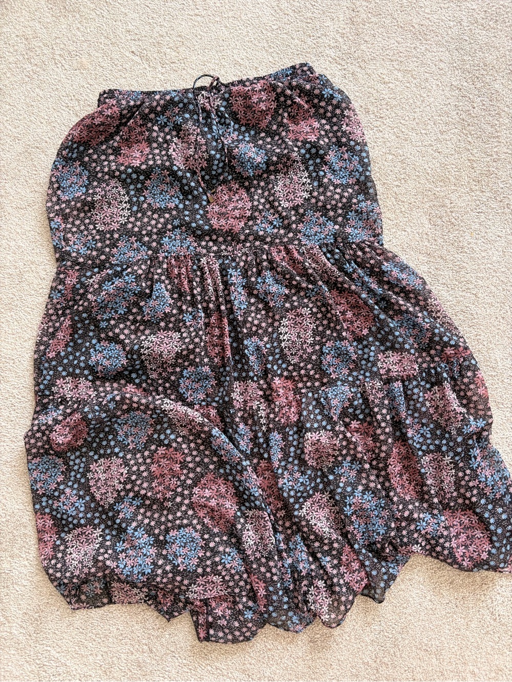 Maeve - Moon Lake Floral Tiered Maxi Skirt - Picture 4 of 6